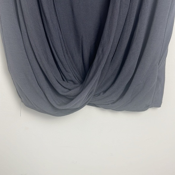 NEW Free People We The Free Gray Hoffman Faux Wrap Crossover Tee Shirt Top Sz M - Picture 5 of 9